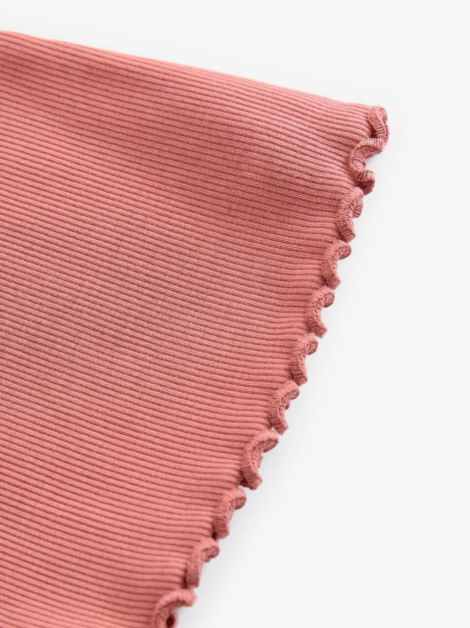 Broeken En Leggings|Next Roestbruin-roze - Geribde uitlopende legging (3-16 jr)