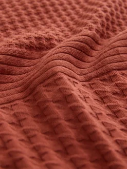 Poloshirts*Next Roestrood - Normale Pasvorm - Net jacquard poloshirt