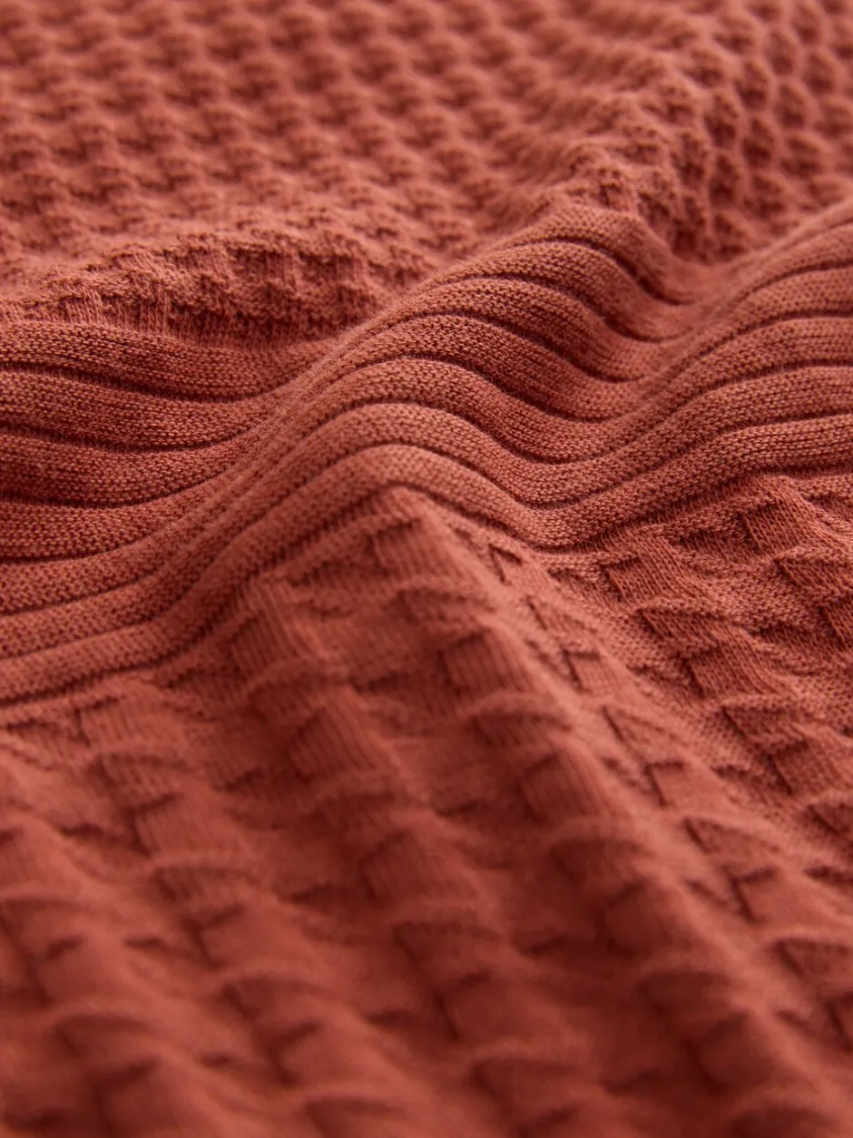 Poloshirts*Next Roestrood - Normale Pasvorm - Net jacquard poloshirt