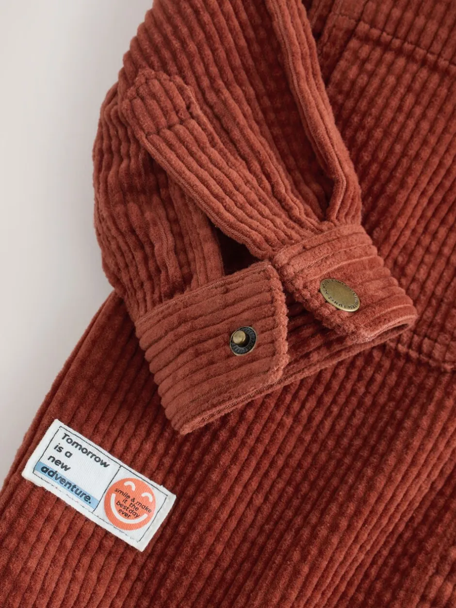 Jassen, Jacks En Kinderwagenpakjes|Jassen En Jacks|Next Roestrood - Set van 2 Pieces van corduroy overshirt en T-shirt Met capuchon (3mnd -7jr)