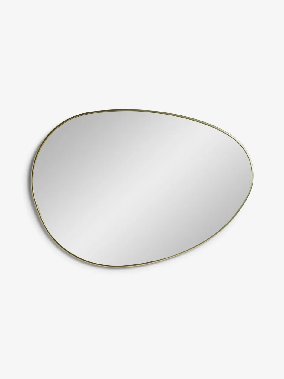 Spiegels|Badkameraccessoires*Next Ronde badkamerwandspiegel met rond siersteentje Goud