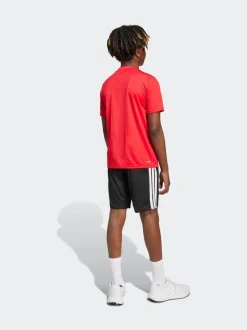 Shorts*adidas - Train Essentials 3-Strepen Kids T-shirt & Shorts Set Rood