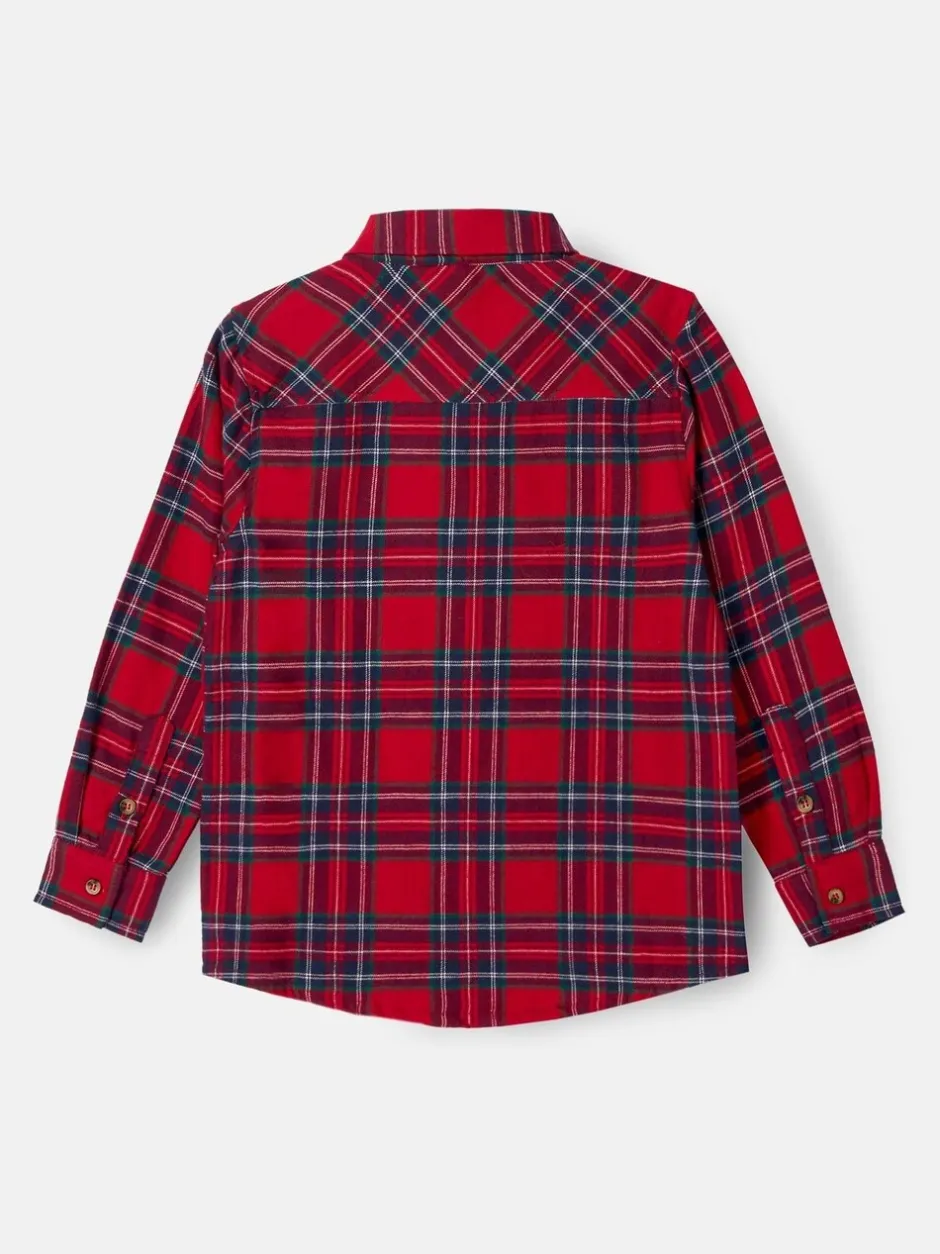 Shirts*Angel & Rocket - Camden Brushed Shirt With Bow Tie Rood