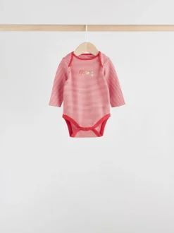 Rompertjes En Hemdjes|Rompertjes En Hemdjes*Next Rood - Baby London Bodysuits met lange mouwen 5 Pack