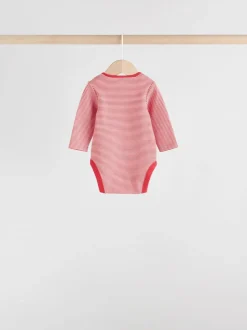 Rompertjes En Hemdjes|Rompertjes En Hemdjes*Next Rood - Baby London Bodysuits met lange mouwen 5 Pack
