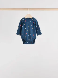 Rompertjes En Hemdjes|Rompertjes En Hemdjes*Next Rood - Baby London Bodysuits met lange mouwen 5 Pack