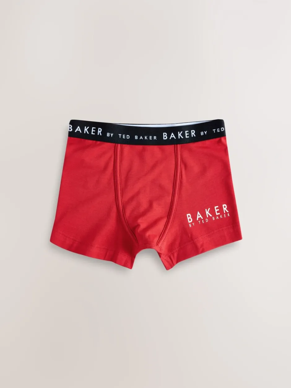 Ondergoed|Baker by Ted Baker - jongens boxershorts verpakking van 5 Rood