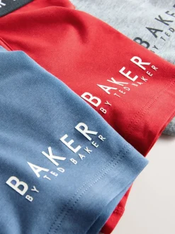 Ondergoed|Baker by Ted Baker - jongens boxershorts verpakking van 5 Rood