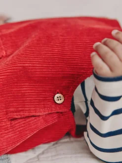 Rompertjes En Tuinbroeken|Sets En Outfits|Next Rood - Corduroy bretelbroeken en Bodysuit set (0mnd-2jr)