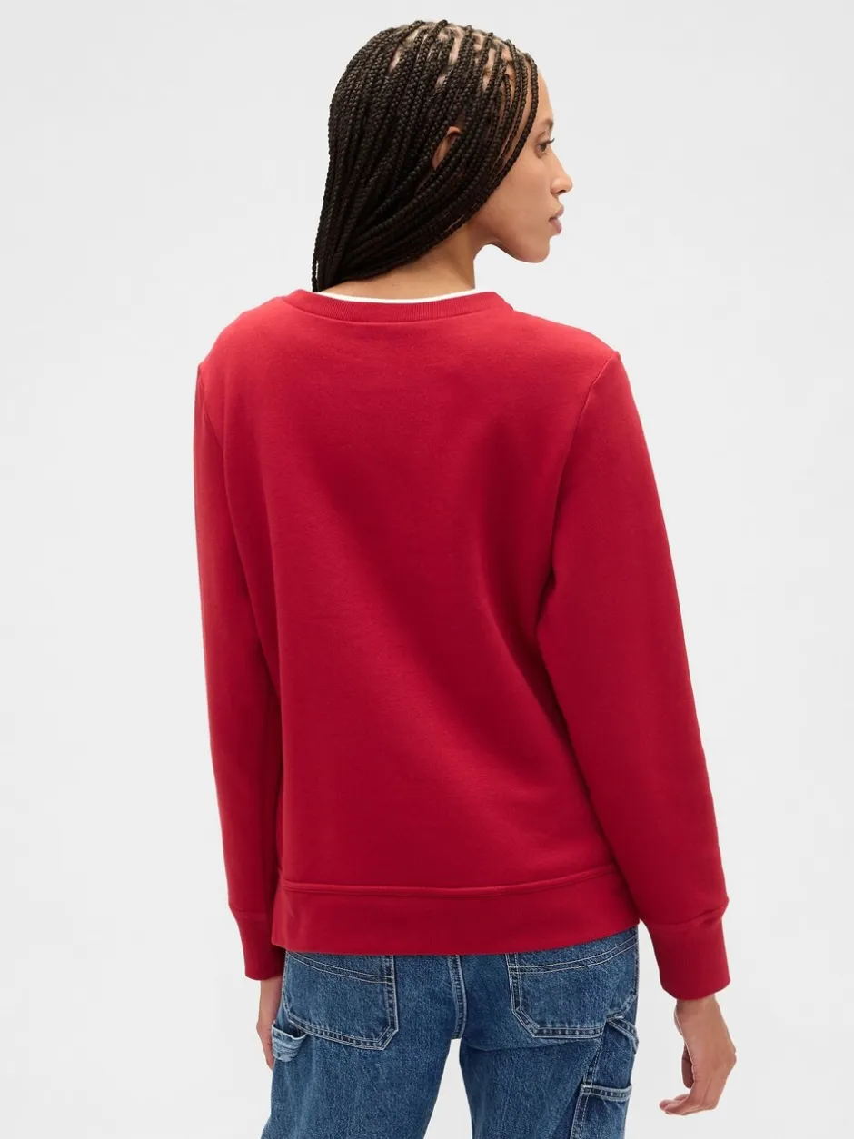 Sportkleding*Gap Rood - - Relaxed sweatshirt met logo