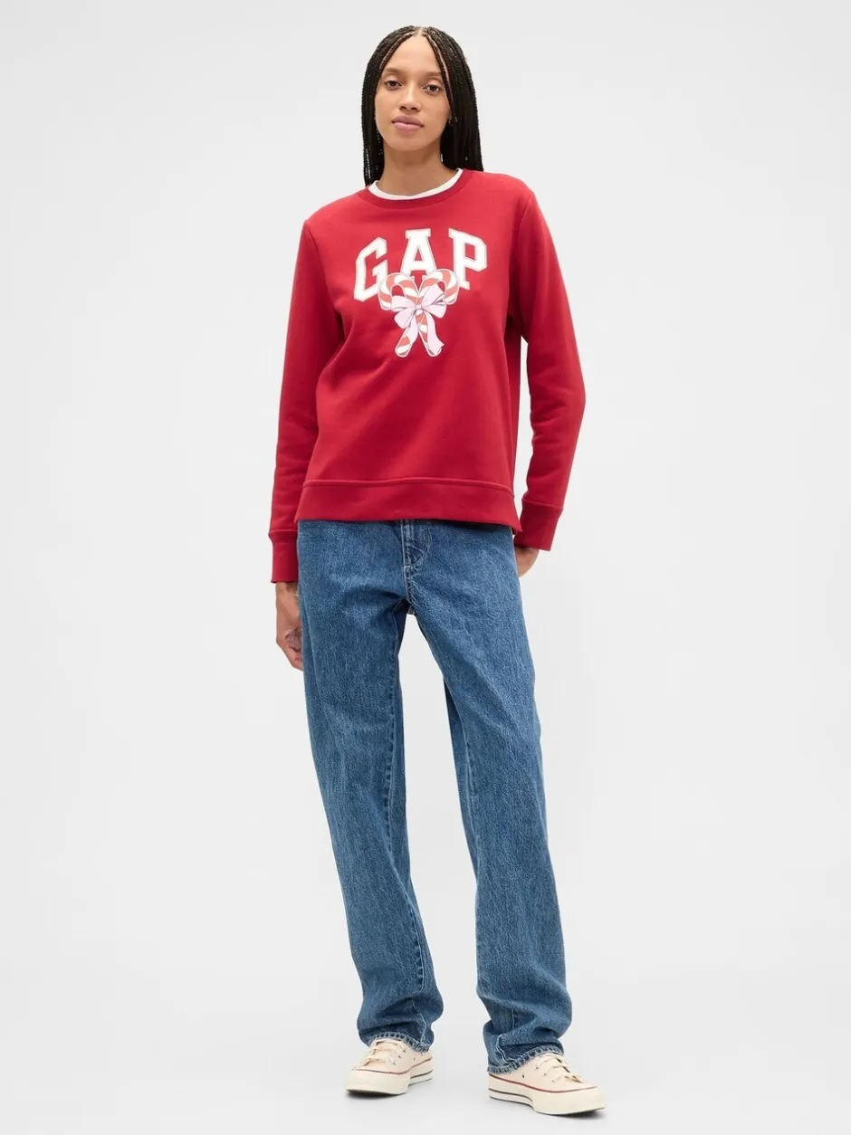 Sportkleding*Gap Rood - - Relaxed sweatshirt met logo