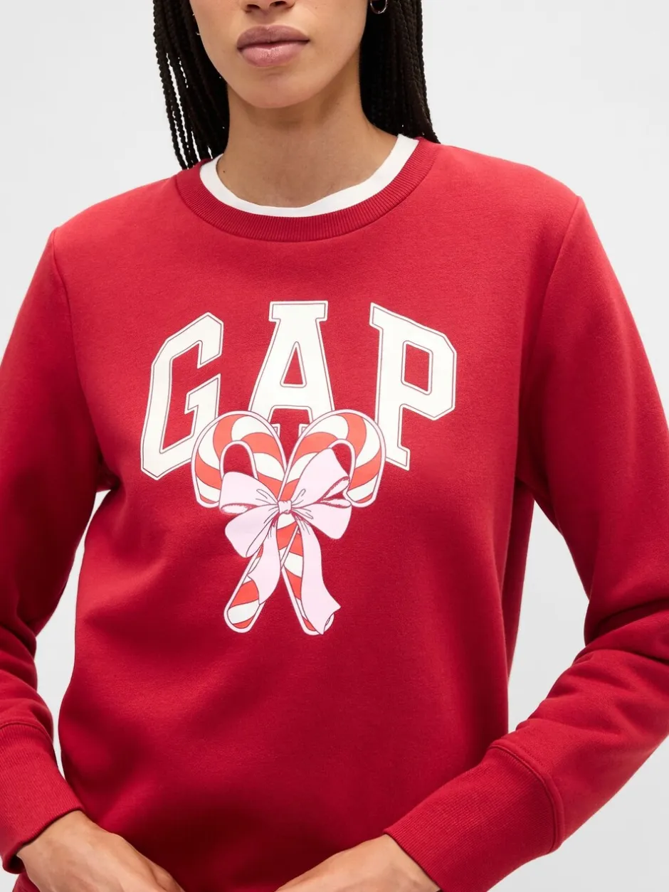 Sportkleding*Gap Rood - - Relaxed sweatshirt met logo
