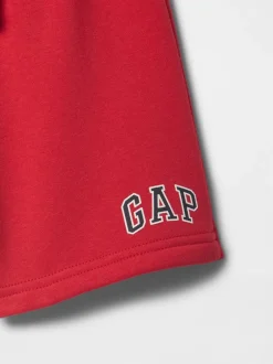 Shorts|Gap - joggingbroek met elastische taille met logo (6 mnd - 5 jr) Rood