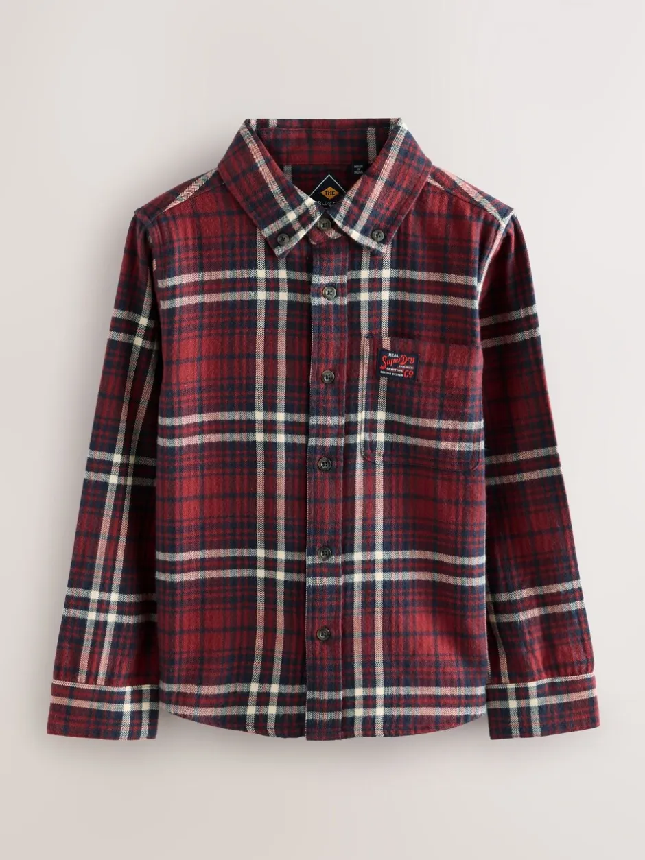 Shirts|Superdry - Geruit hemd Rood