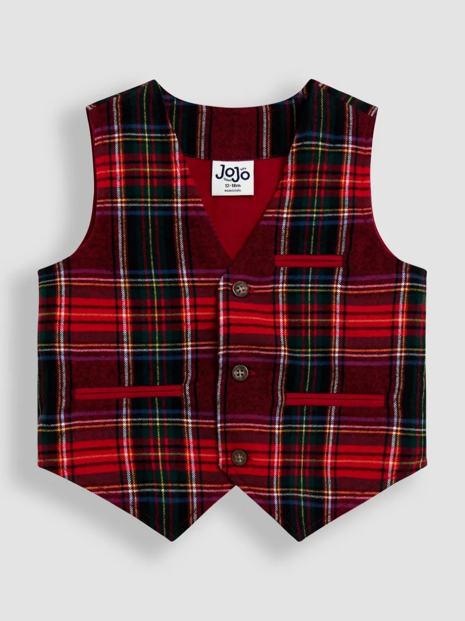 Kostuums En Herenvesten*Jojo Maman Bébé - 3-Piece Bow Tie Waistcoat & Shirt Set Rood
