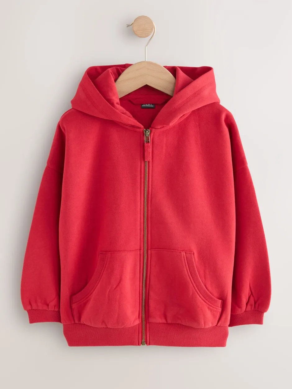 Schoolkleding|Sweaters En Hoody´S*Next - Katoenrijke sporthoodie met ritssluiting (3-16 jr) Rood