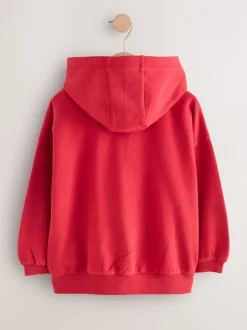 Schoolkleding|Sweaters En Hoody´S*Next - Katoenrijke sporthoodie met ritssluiting (3-16 jr) Rood