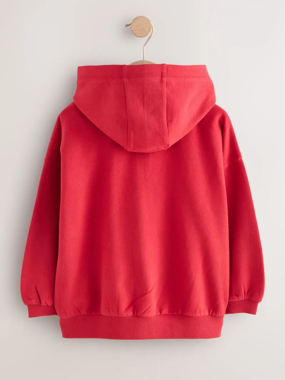 Schoolkleding|Sweaters En Hoody´S*Next - Katoenrijke sporthoodie met ritssluiting (3-16 jr) Rood