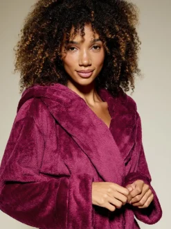 Badjassen*KBX - Rosa Fluffy Robe Rood