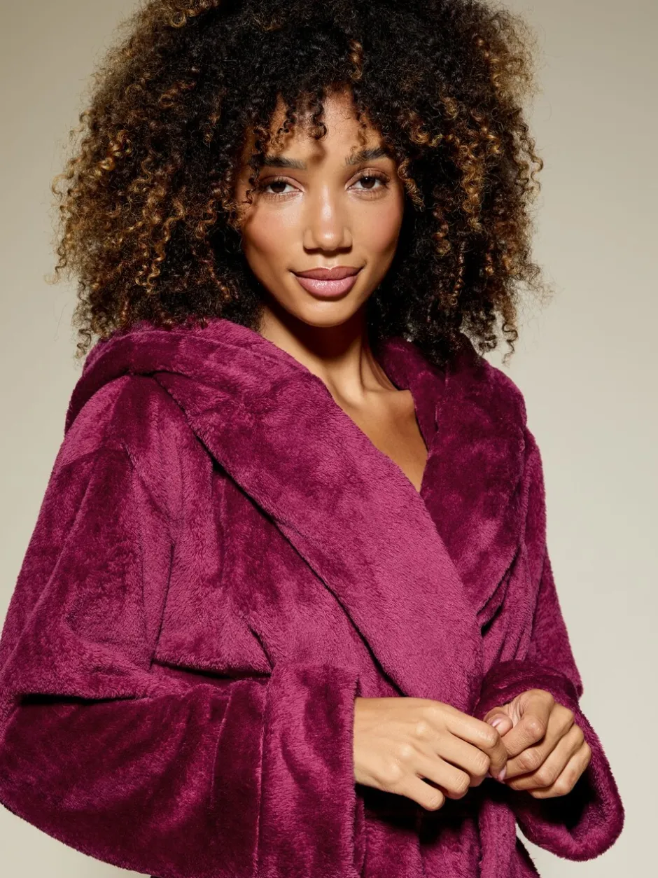 Badjassen*KBX - Rosa Fluffy Robe Rood