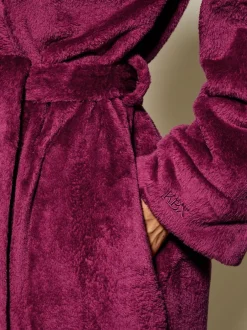 Badjassen*KBX - Rosa Fluffy Robe Rood