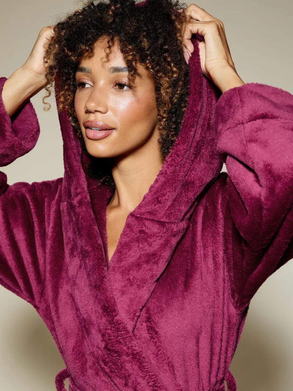 Badjassen*KBX - Rosa Fluffy Robe Rood