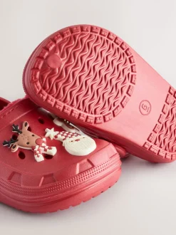 Pantoffels*Next Rood - Kerstmis warmgevoerde klomp pantoffels