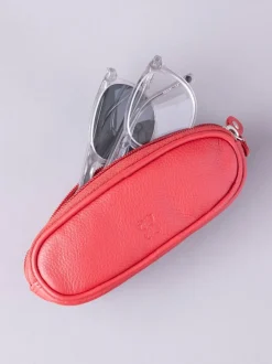 Zonnebril*Lakeland Leather Rood - dubbele brillenkoker