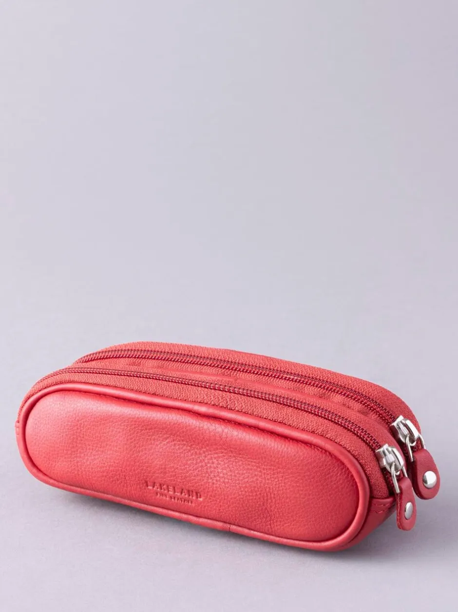 Zonnebril*Lakeland Leather Rood - dubbele brillenkoker