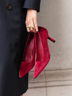 Schoenen Met Hakken|Linzi - Kat Stilettohakken met gesloten hiel Rood