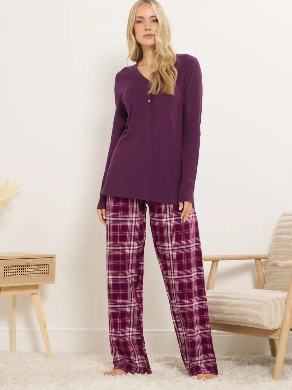 Pyjama's|Loungewear*Long Tall Sally - geruite pyjama Rood