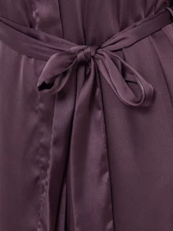 Badjassen*Long Tall Sally - Satin Maxi Robe Rood
