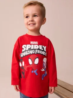 T-Shirts|Tops*Next - Marvel T-shirt met lange mouwen (6mnd-8jr) Rood