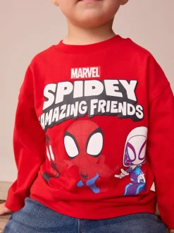 T-Shirts|Tops*Next - Marvel T-shirt met lange mouwen (6mnd-8jr) Rood