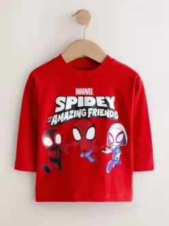 T-Shirts|Tops*Next - Marvel T-shirt met lange mouwen (6mnd-8jr) Rood