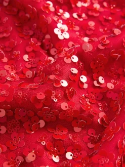 Rokken|Next Rood - Mini-rok met lovertjes