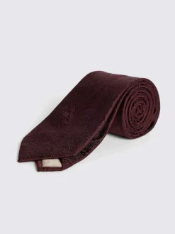 Stropdassen En Pochets|MOSS Rood - Bruiloft Paisley Stropdas