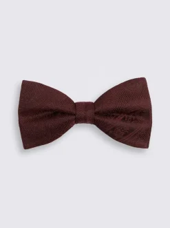 Stropdassen En Pochets*MOSS - Silk Paisley Ready Bow Tie Rood