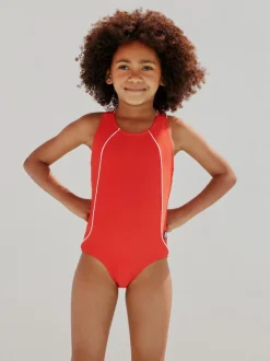 Badkleding|Next - Racerback Swimsuit (3-16yrs) Rood
