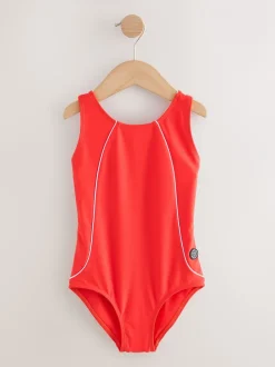 Badkleding|Next - Racerback Swimsuit (3-16yrs) Rood