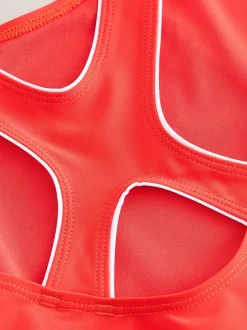 Badkleding|Next - Racerback Swimsuit (3-16yrs) Rood