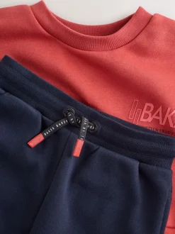 Joggingbroeken|Sweaters En Hoody´S|Baker by Ted Baker - set van sweatshirt en cargojoggingbroek Rood