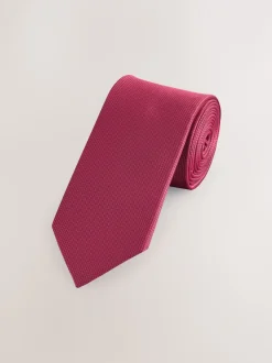 Stropdassen En Pochets*Next Rood - Smal - Stropdas met textuur