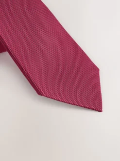 Stropdassen En Pochets*Next Rood - Smal - Stropdas met textuur