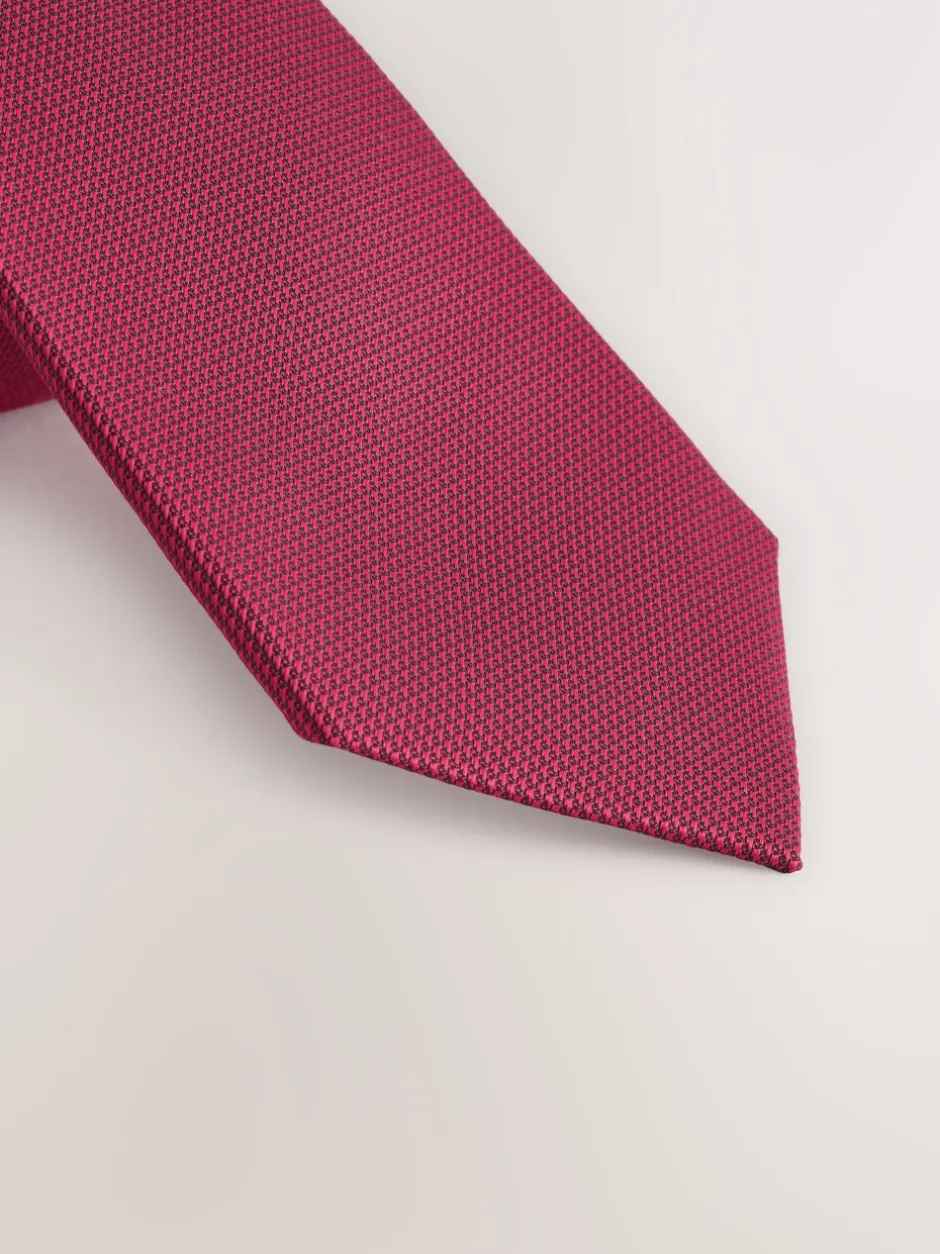 Stropdassen En Pochets*Next Rood - Smal - Stropdas met textuur