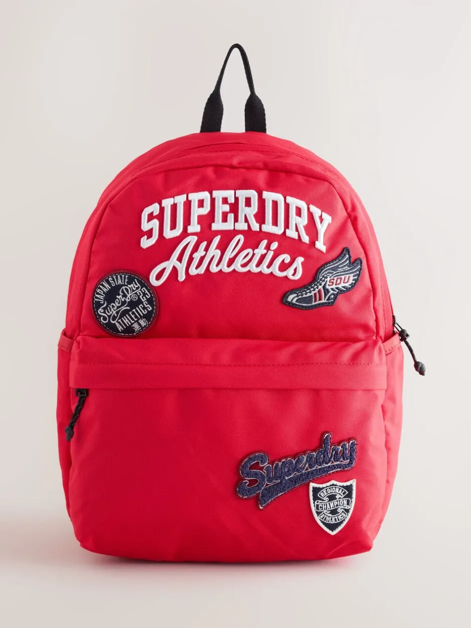 Tassen|Superdry - Back to School Embroidered Varsity Badge Logo Backpack Rood