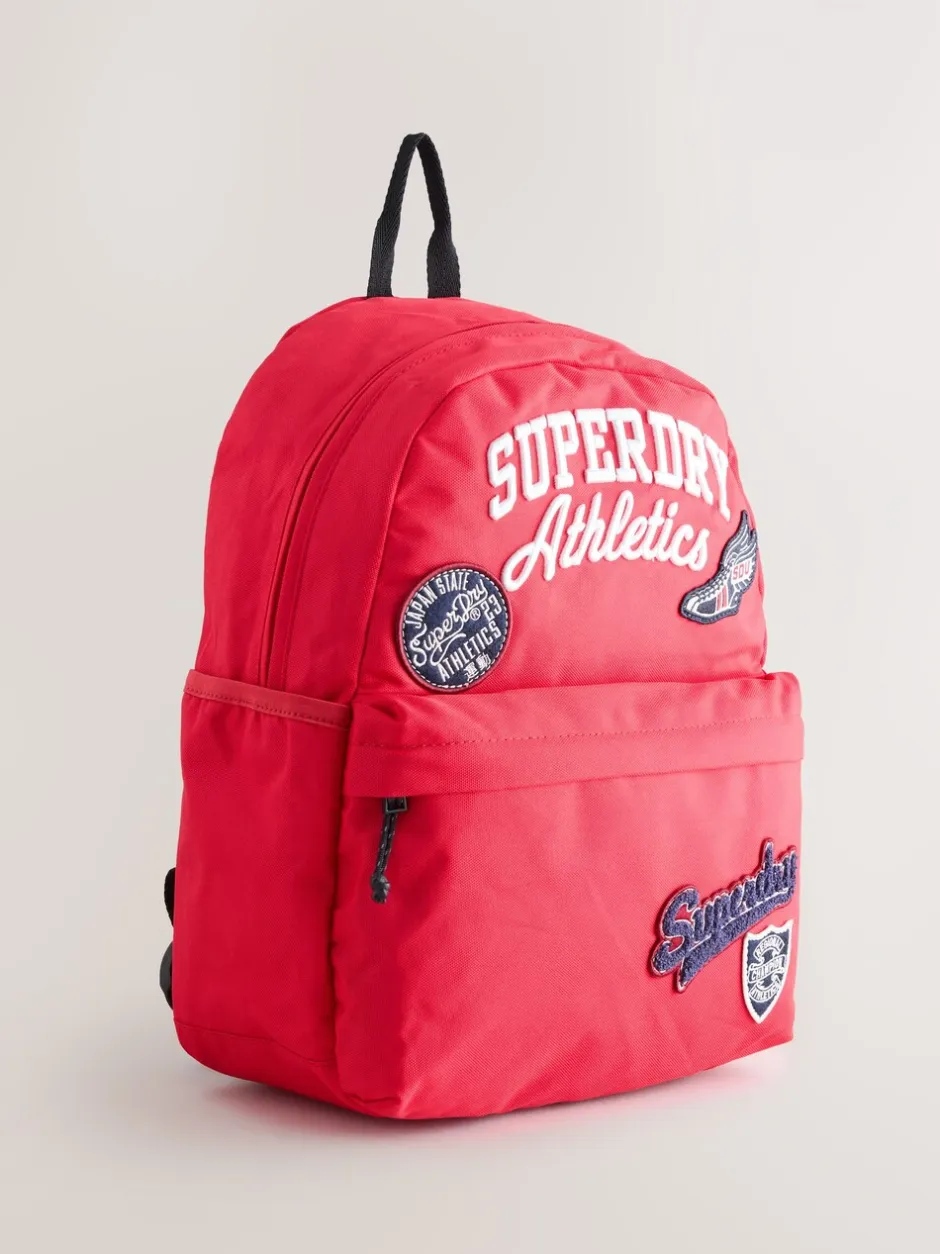 Tassen|Superdry - Back to School Embroidered Varsity Badge Logo Backpack Rood