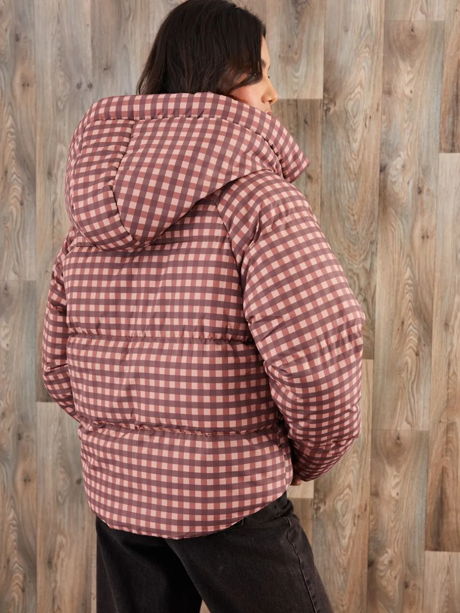 Jassen En Jacks|Threadbare - - Gewatteerd jack met capuchon Rood