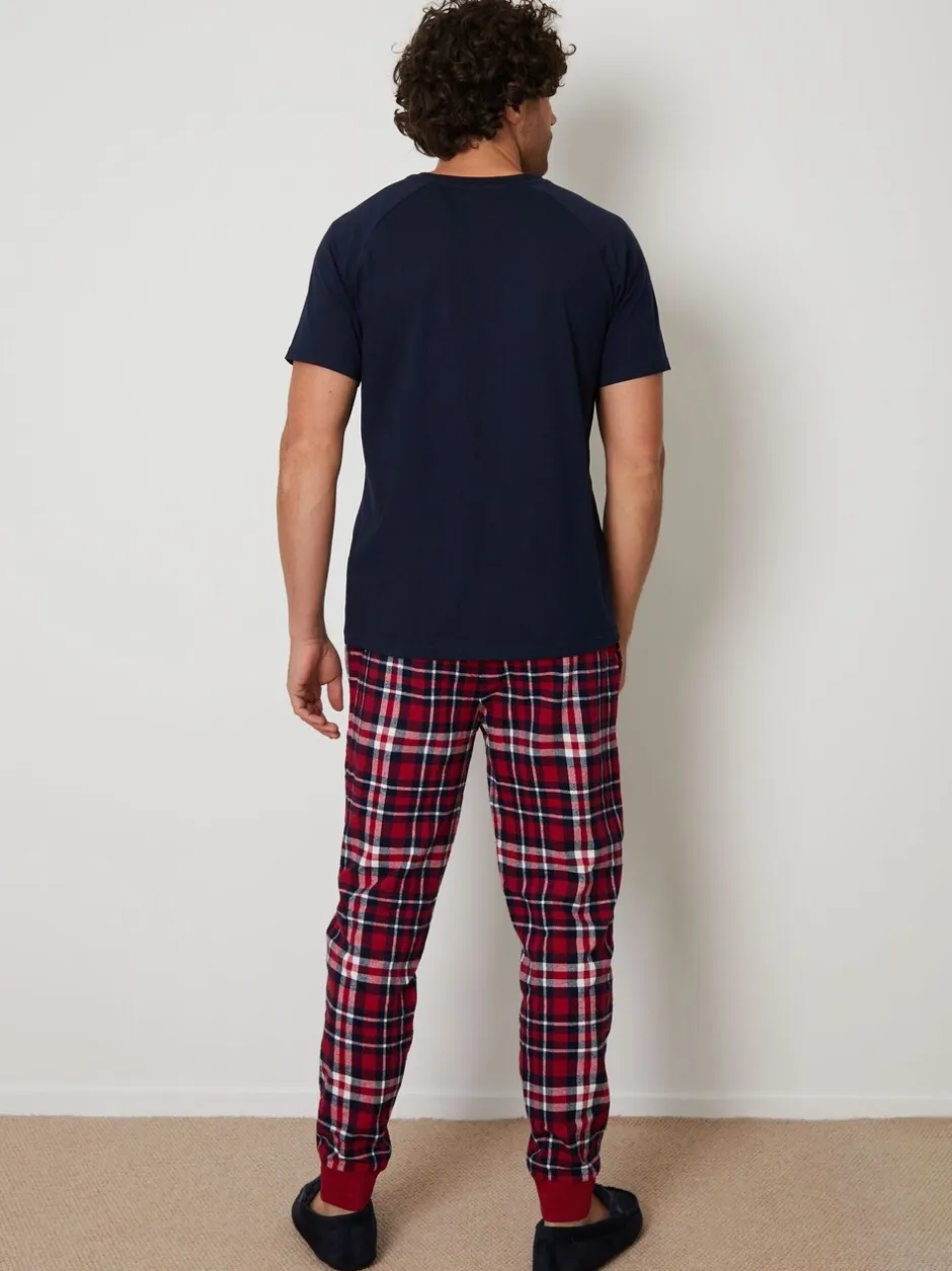 Pyjama's|Loungewear|Threadbare Rood - pyjamaset