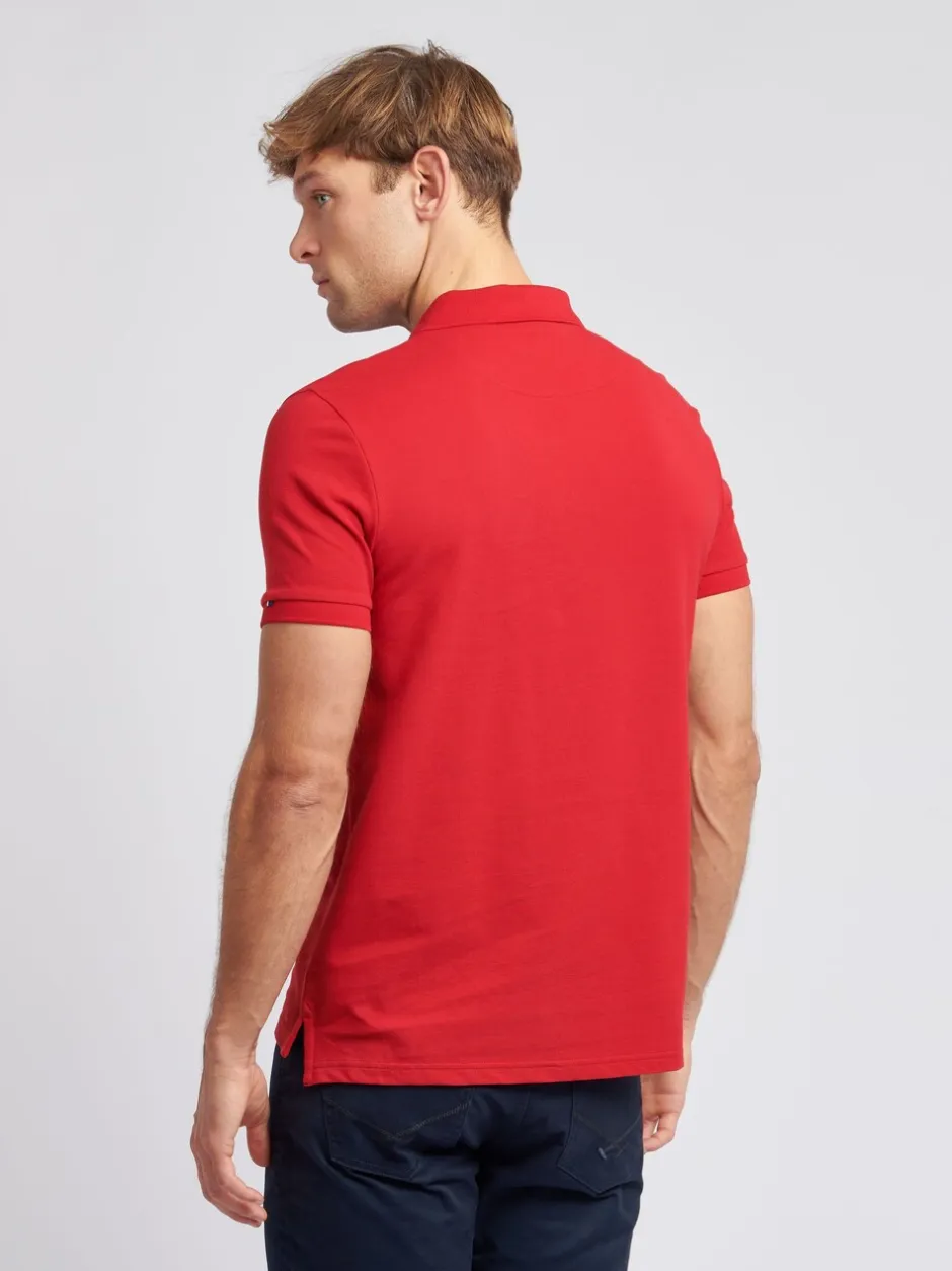 Poloshirts|U.S. Polo Assn Rood - . Regular Fit Mens Player 3 Pique 100% Cotton Polo Shirt